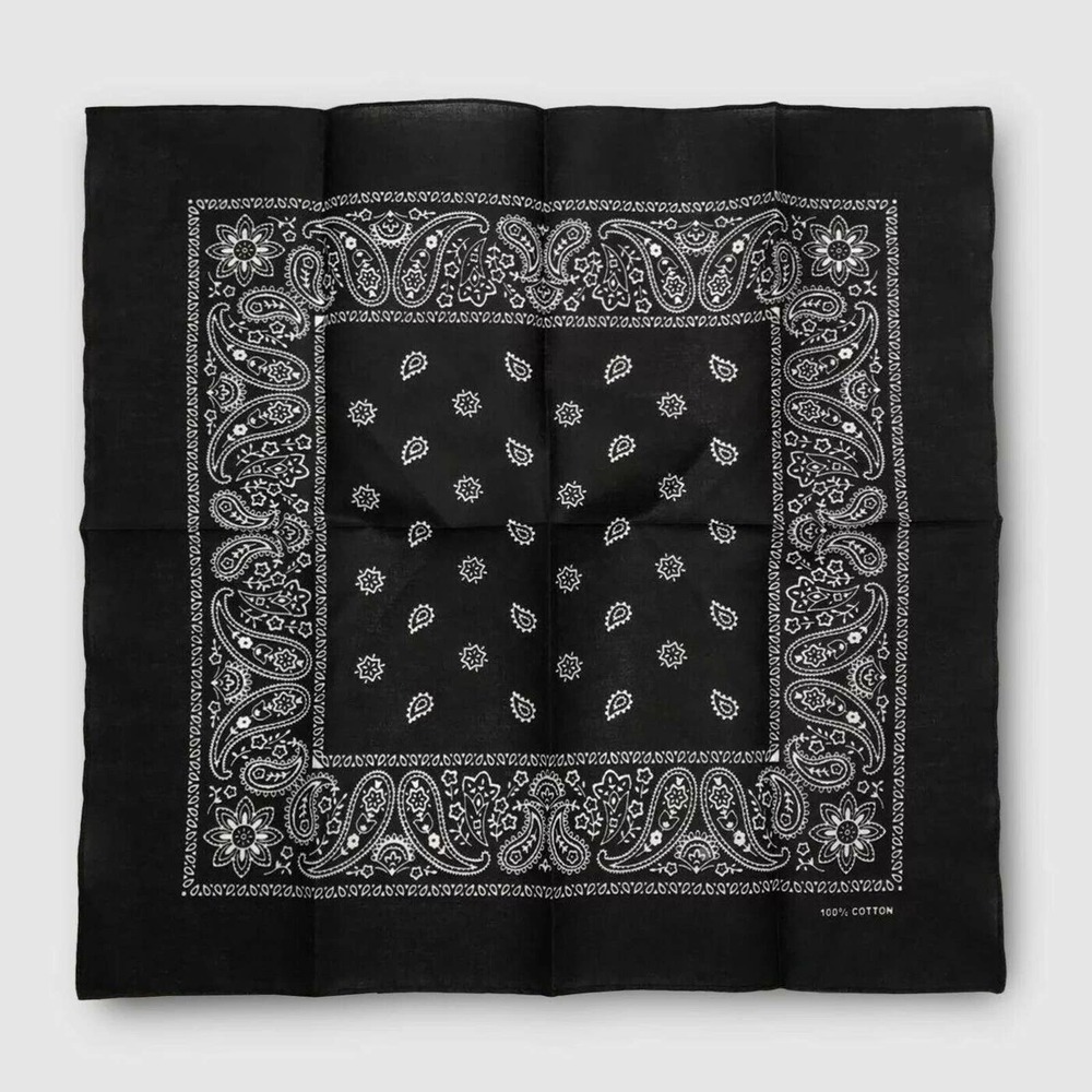 20 Pack 100% Cotton Bandana Scarves Paisley Head Wrap Scarf